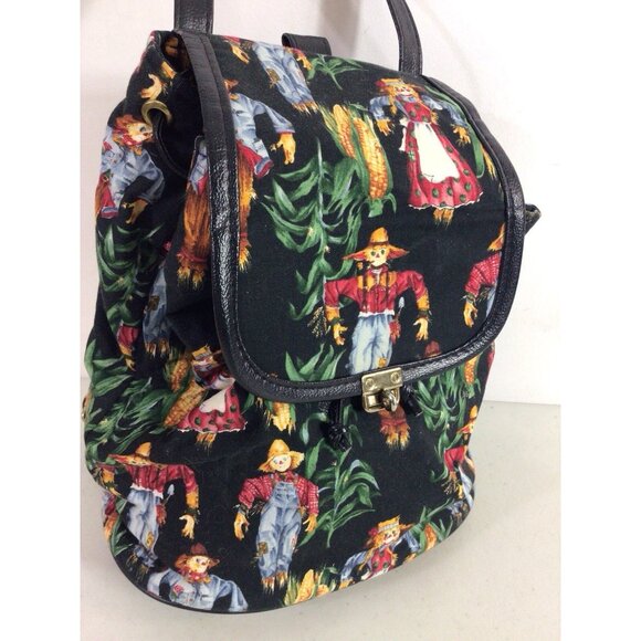 Scarecrow Retro Backpack Bag Inside Pocket - Picture 5 of 7